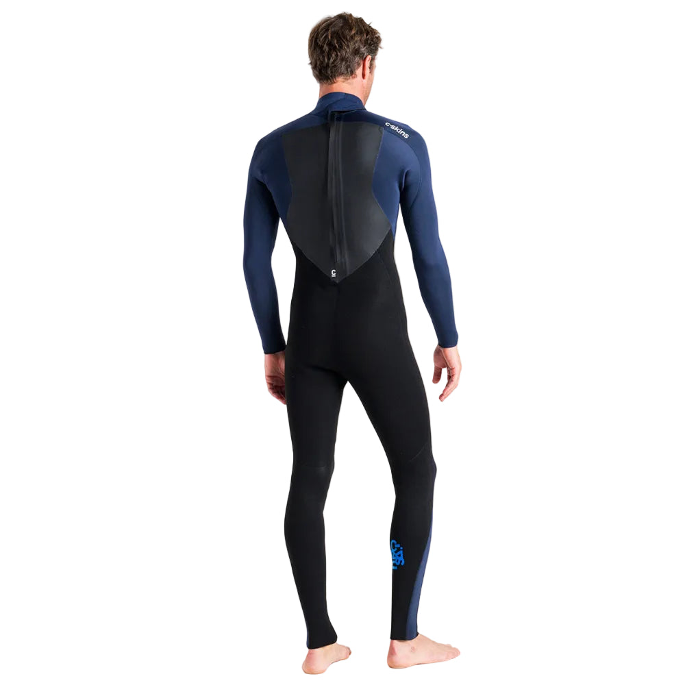 C-Skins Legend 3/2mm Back Zip Wetsuit 2025 - Black/ Bluestone/ Cyan