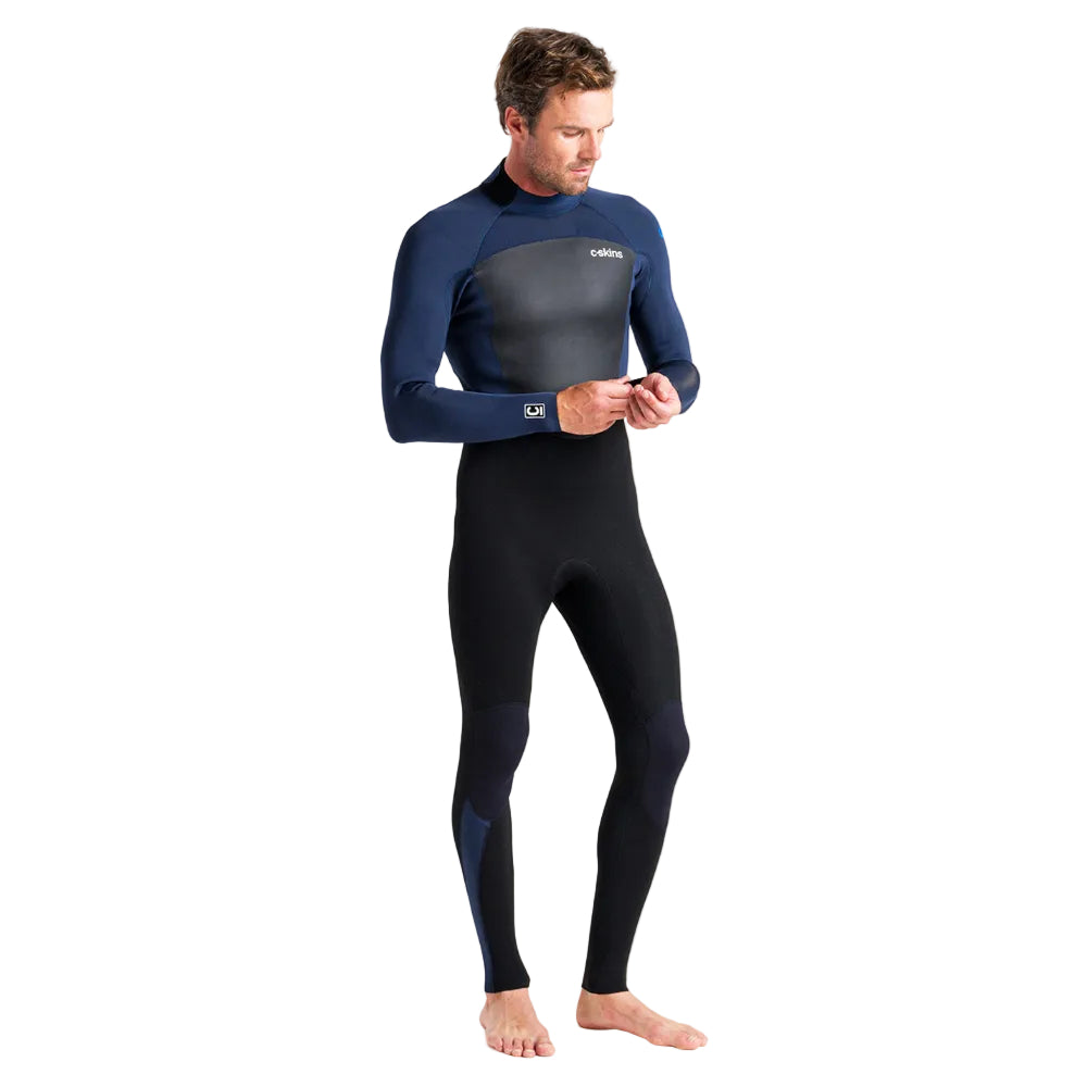 C-Skins Legend 3/2mm Back Zip Wetsuit 2025 - Black/ Bluestone/ Cyan
