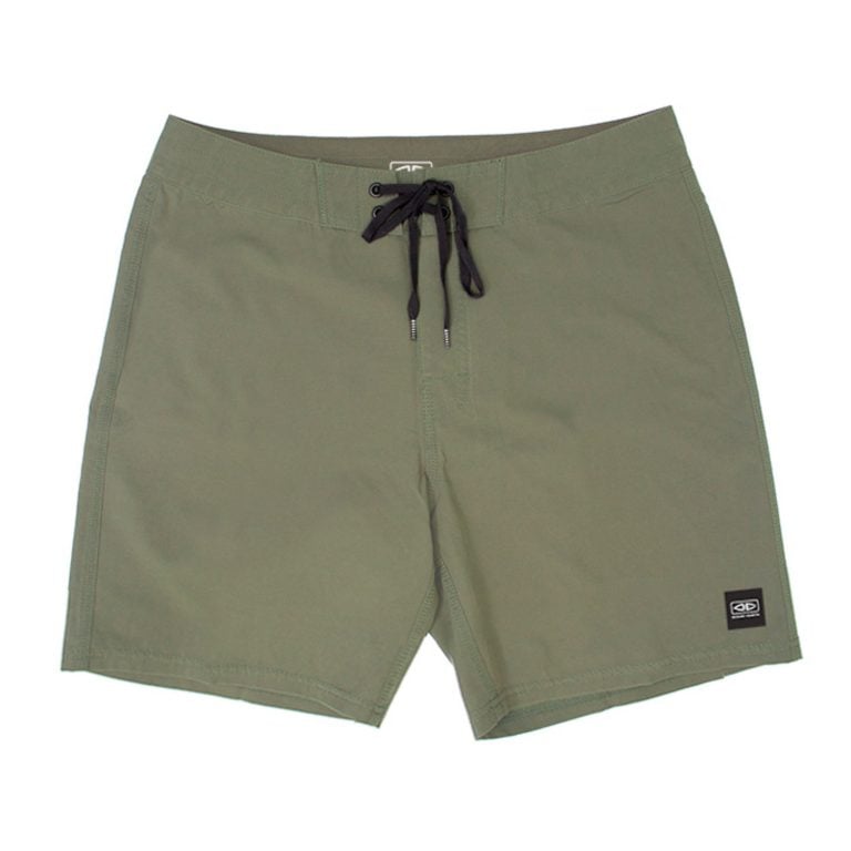 Ocean and Earth Priority 19" Mens Boardies in Olive - Front