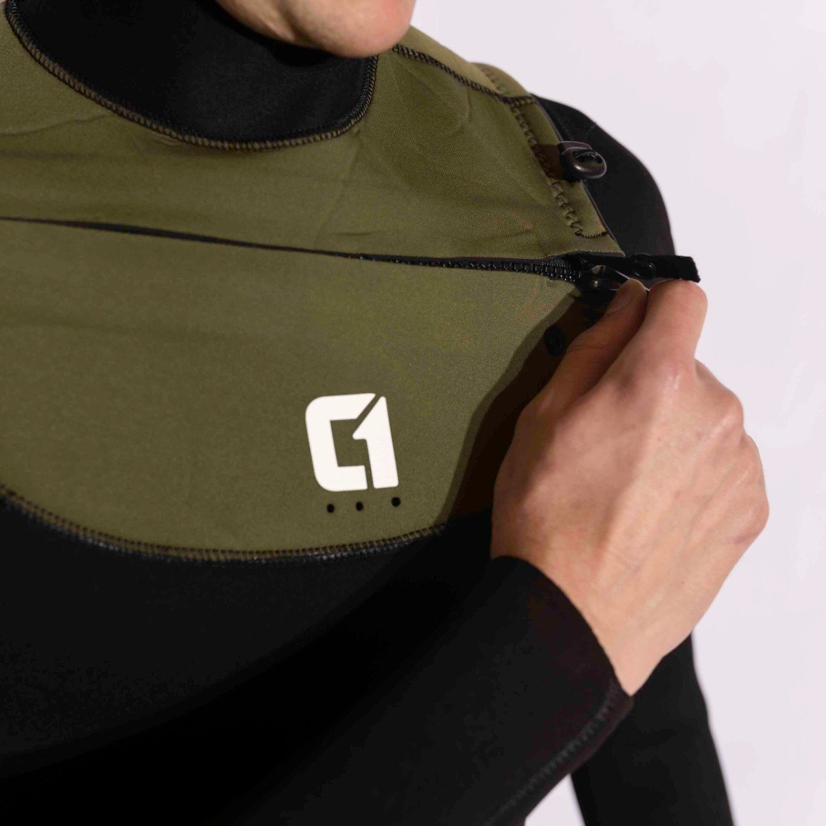 Circle One Icon 5/4/3mm GBS Chest Zip Winter Wetsuit - Green