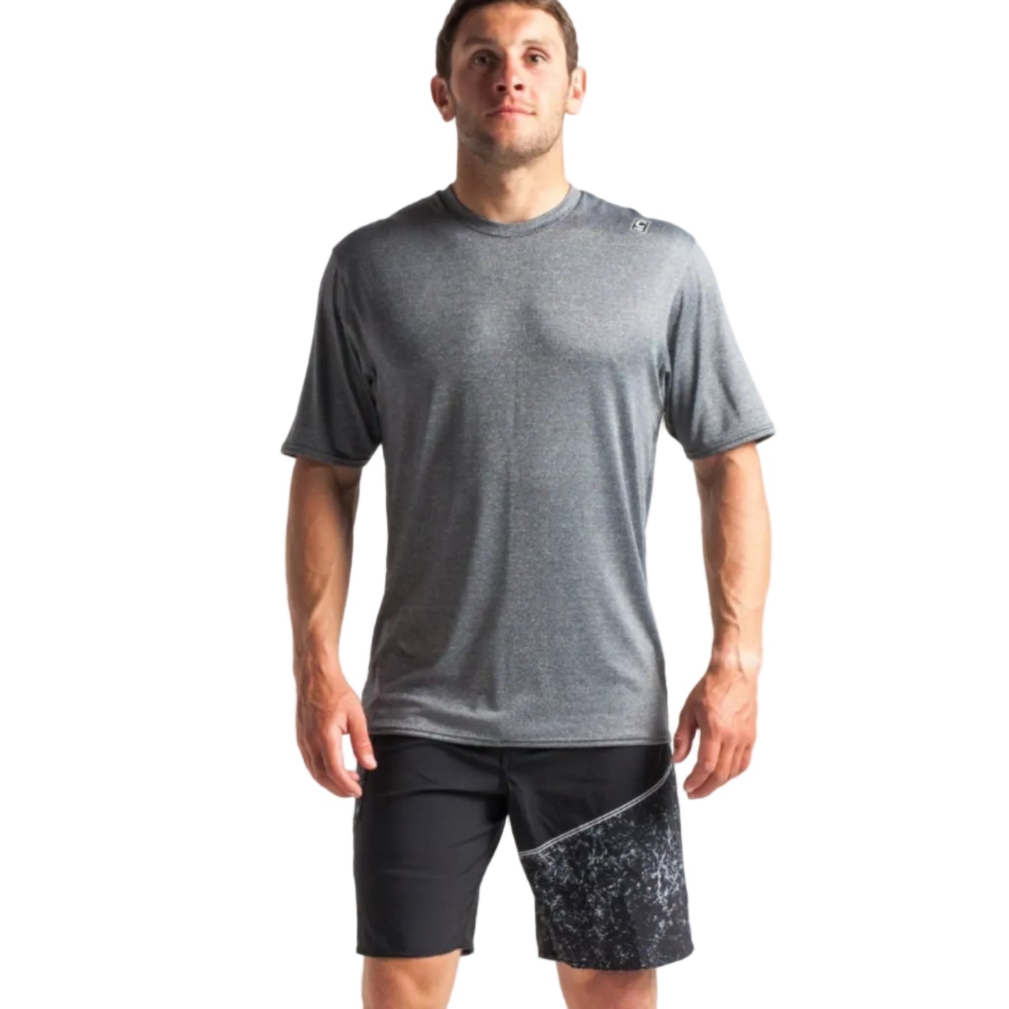 C-Skins UV Men's Short Sleeve T-Shirt - Black Heather