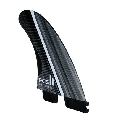 FCS II Mick Fanning Glass Fibre Fusion Tri Fin Set - Smoke/White