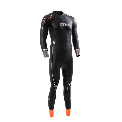 Zone3 Mens Aspire Thermal Swim Wetsuit in Black/Orange