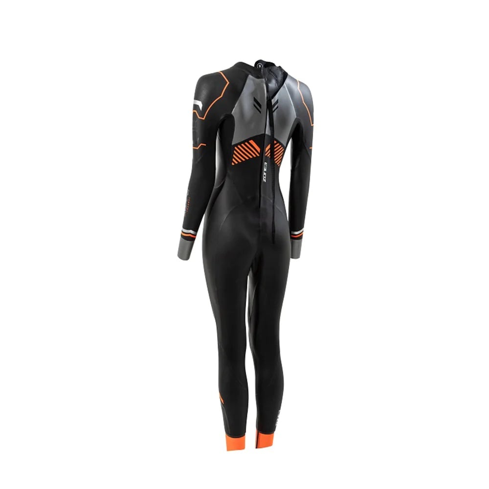 ZONE3 Women's Thermal Aspire Swim Wetsuit - Black/Orange