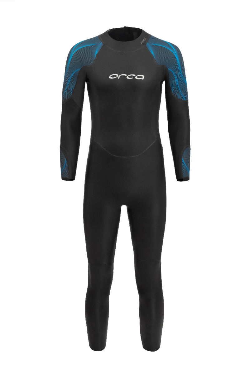 Orca Apex Flex Mens Swim Wetsuit - Black/Blue - Front