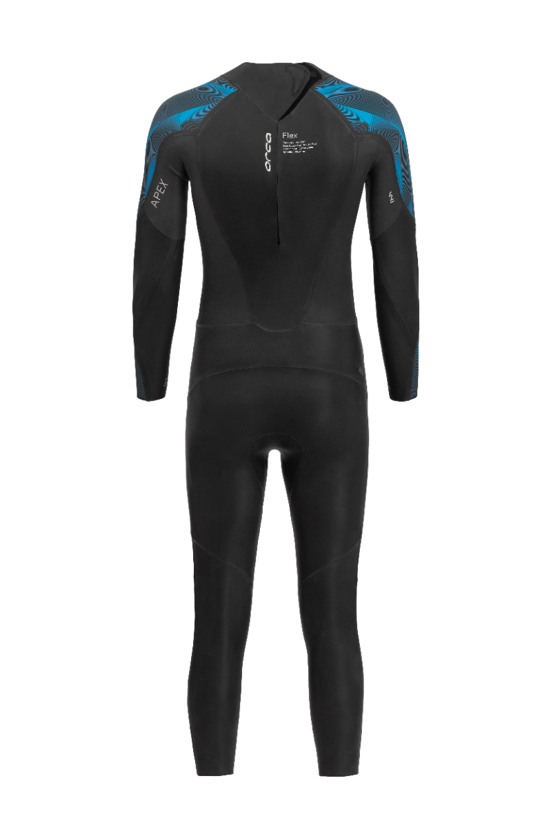 Orca Apex Flex Mens Swim Wetsuit - Black/Blue - Back