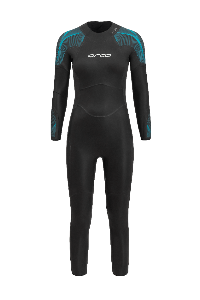 Orca Apex Flex Womens Triathlon Wetsuit - Black/Blue - Front