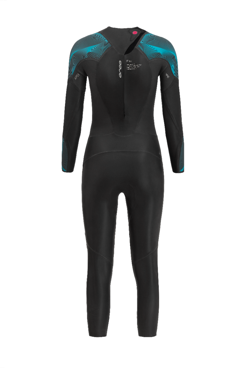 Orca Apex Flex Womens Triathlon Wetsuit - Black/Blue - Back