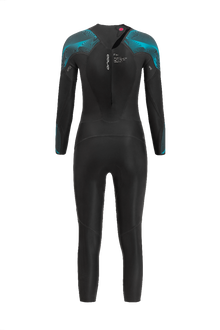 Orca Apex Flex Womens Triathlon Wetsuit - Black/Blue - Back