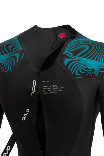 Orca Apex Flex Womens Triathlon Wetsuit - Black/Blue - Zip