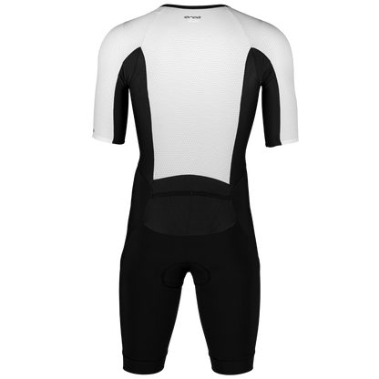 Orca Athlex Aero Mens Triathlon Race Suit - White/Black - Back