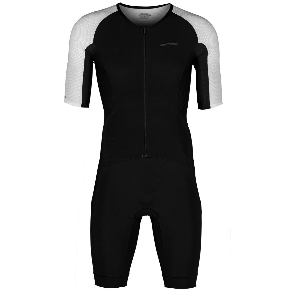 Orca Athlex Aero Mens Triathlon Race Suit - White/Black - Front