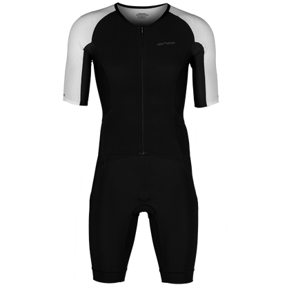 Orca Athlex Aero Mens Triathlon Race Suit - White/Black - Front