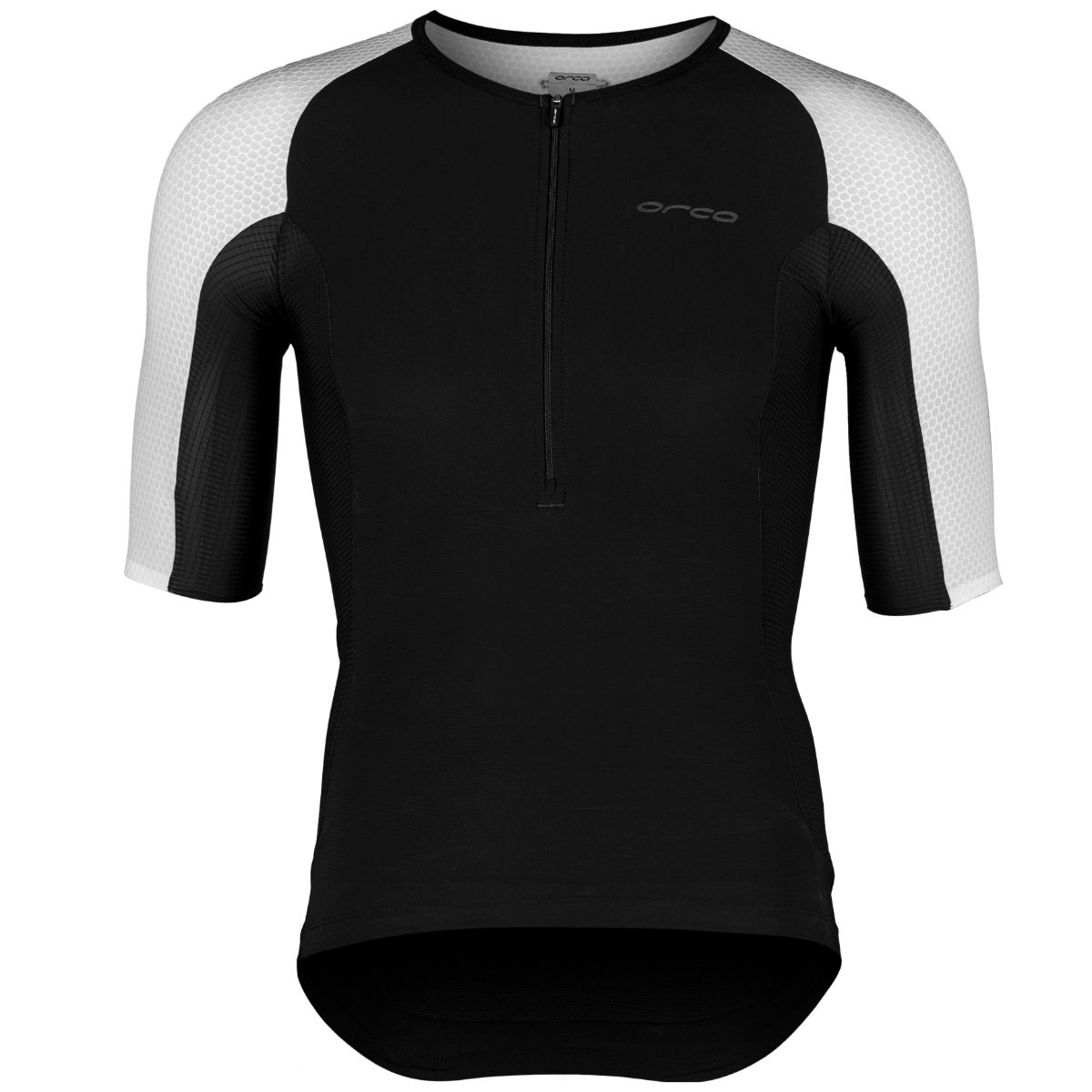 Orca Athlex Aero Mens Triathlon Top - White/Black - Front