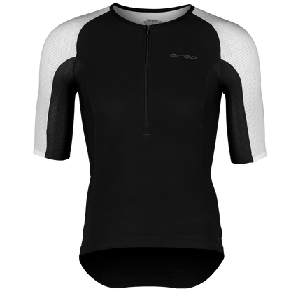 Orca Athlex Aero Mens Triathlon Top - White/Black - Front