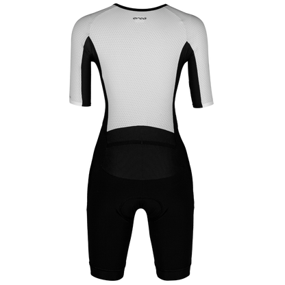 Orca Athlex Aero Womens Triathlon Race Suit - White/Black - Back