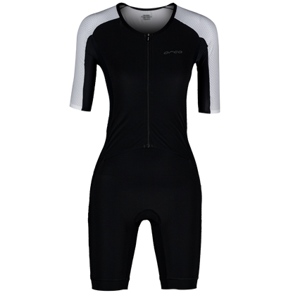 Orca Athlex Aero Womens Triathlon Race Suit - White/Black - Front