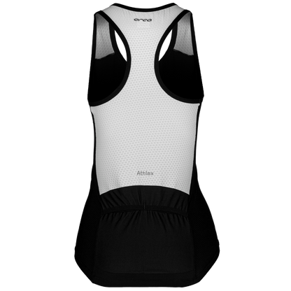 Orca Athlex Womens Sleeveless Top - White/Black - Back