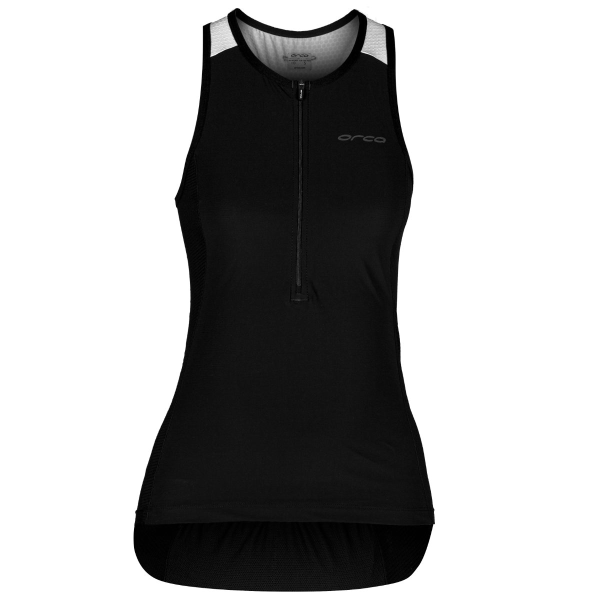 Orca Athlex Womens Sleeveless Top - White/Black - Front