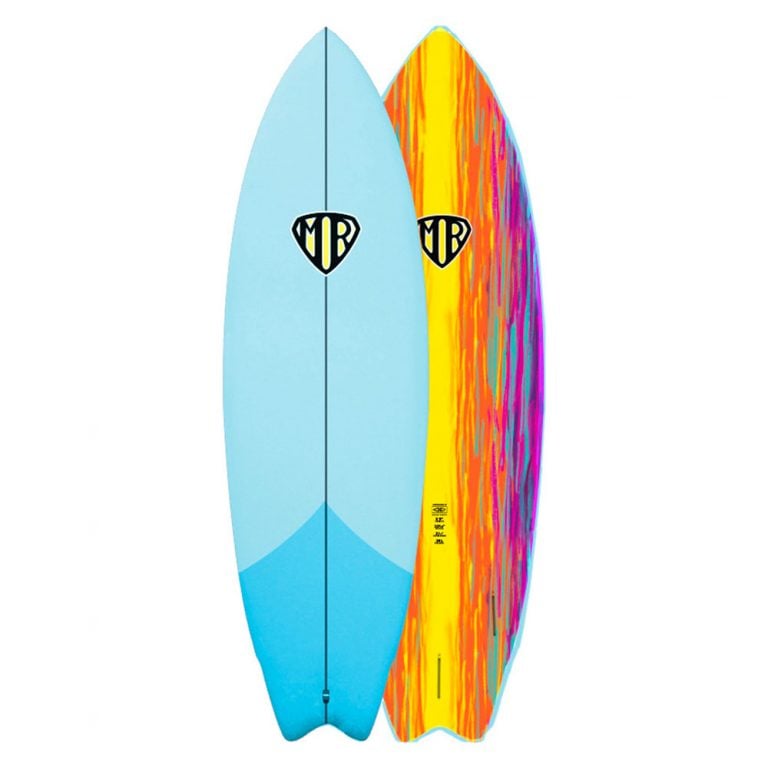 Ocean and Earth Mr Epoxy 7ft0 Super Soft Twin Fin Surfboard - Blue - Full View