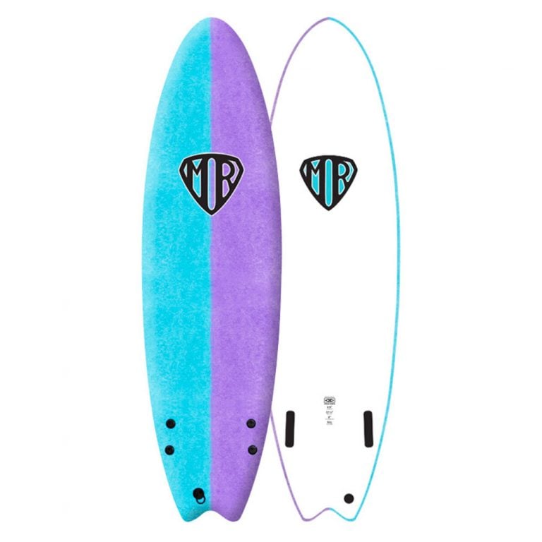 Ocean and Earth Ezi Rider Twin Fin Softboard - Violet - Full View