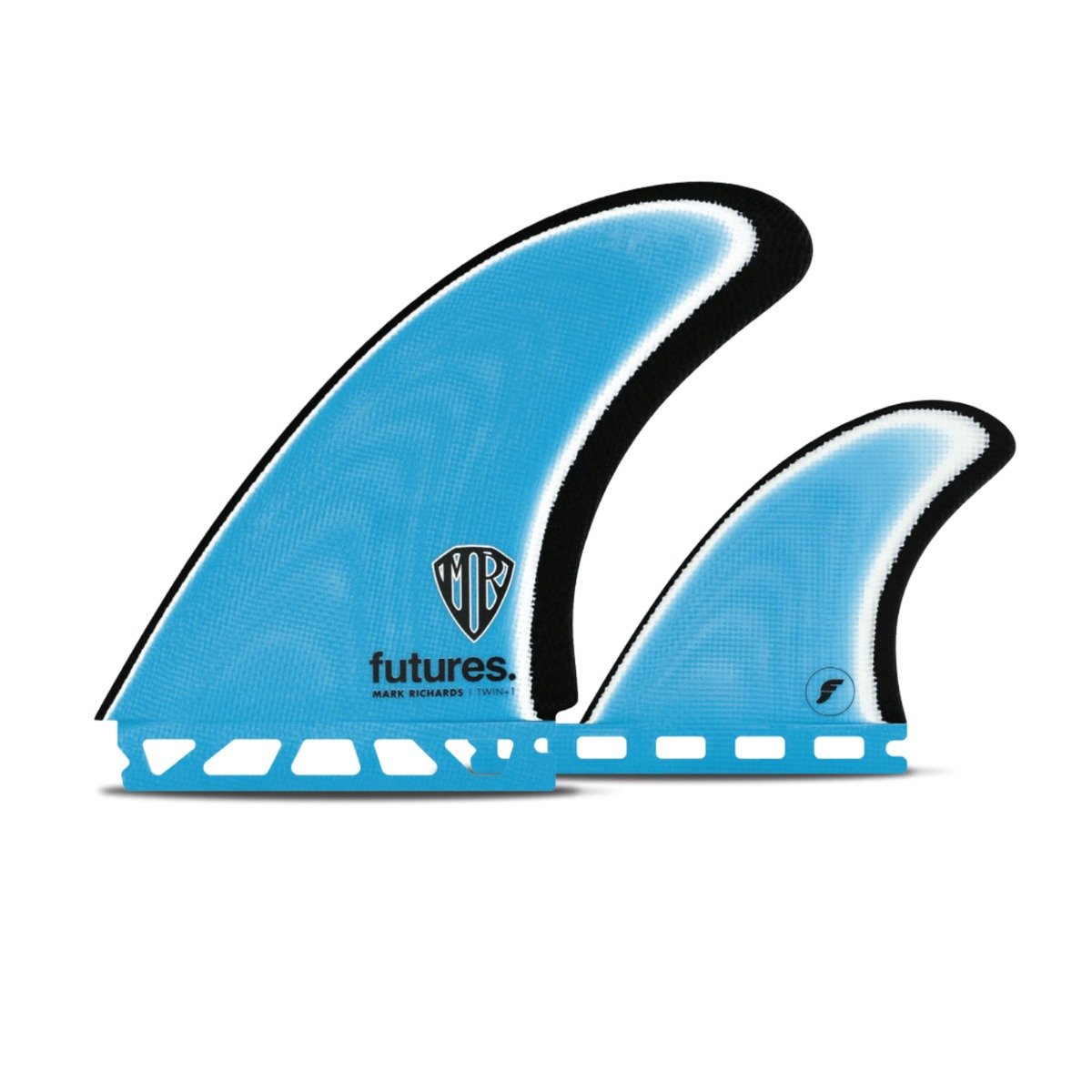 Futures MR Twin +1 Surfboard Fins - Black/White/Blue