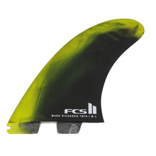 FCS II Mark Richards PC Twin + Trailer Fins in Cyber Lime/Black