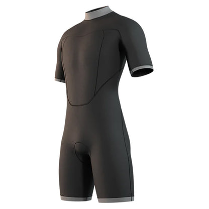 Mystic Brand 3/2mm Back Zip Flatlock Shorty Wetsuit 2025 - Black