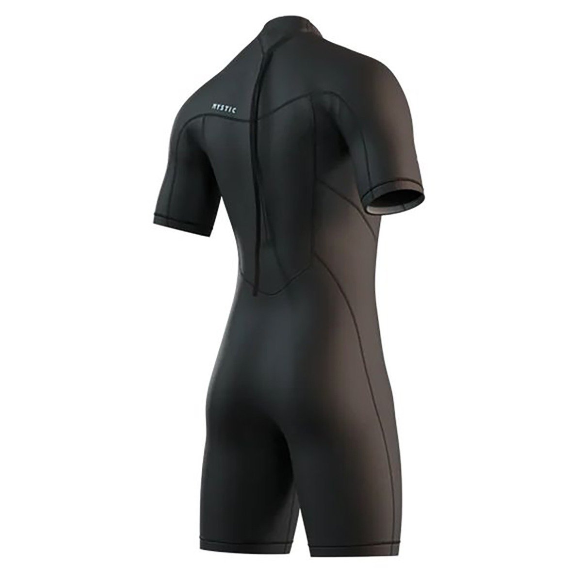 Mystic Brand 3/2mm Back Zip Flatlock Shorty Wetsuit 2025 - Black