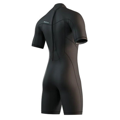 Mystic Brand 3/2mm Back Zip Flatlock Shorty Wetsuit 2025 - Black
