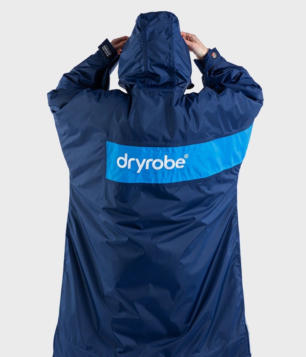 Dryrobe Advance Long Sleeve Remix Adult Changing Robe - Navy/Grey