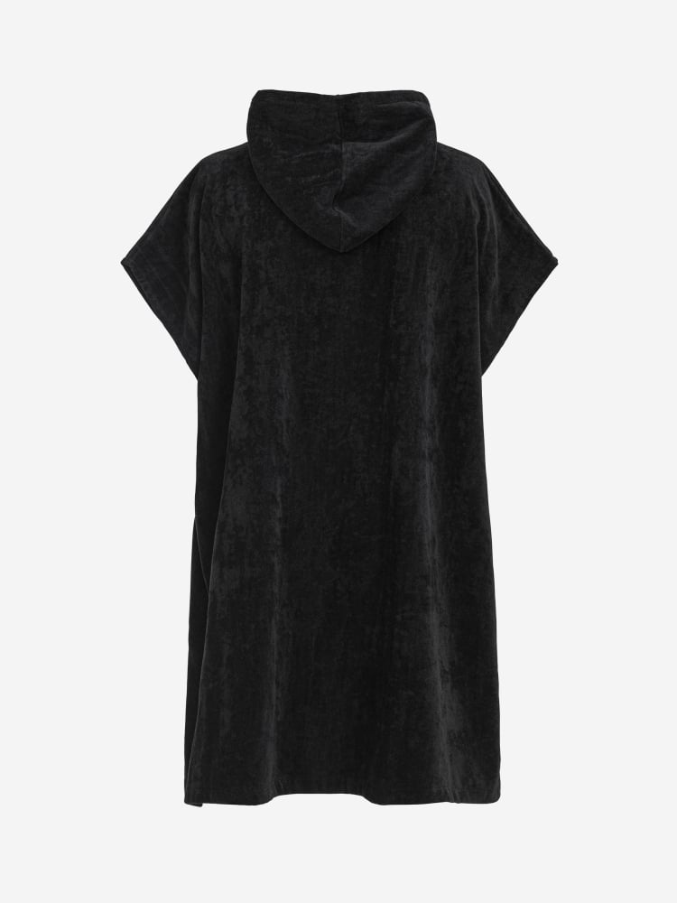 Orca Cotton Changing Robe/Poncho - Black