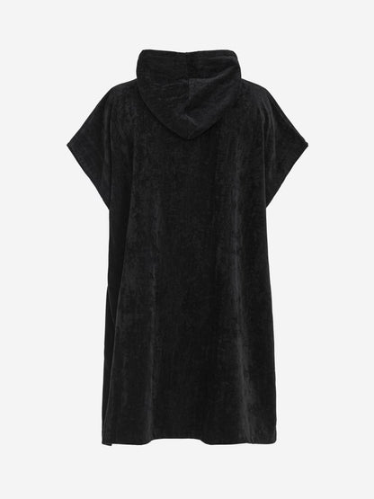 Orca Cotton Changing Robe/Poncho - Black