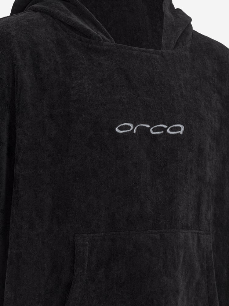 Orca Cotton Changing Robe/Poncho - Black