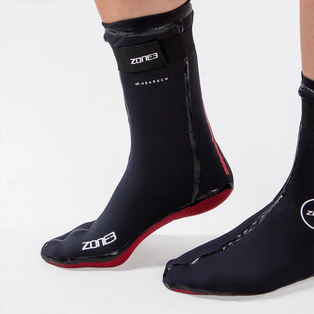 ZONE3 Neoprene Heat-Tech Warmth Swim Socks - Black