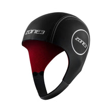 Zone 3 Neoprene Heat-Tech Warmth Swim Cap - Black - Full View