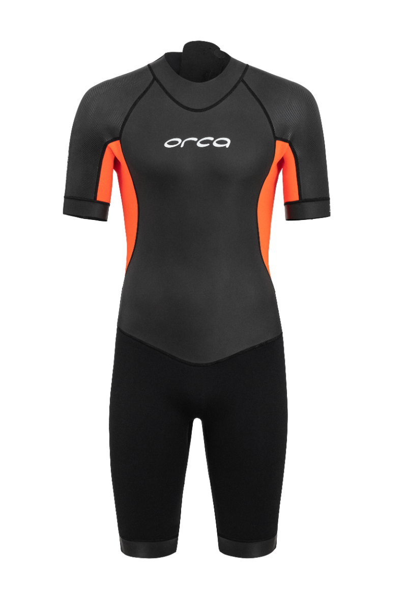 Orca Vitalis Mens Openwater Shorty Wetsuit  - Black/Orange