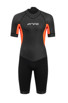 Orca Vitalis Mens Openwater Shorty Wetsuit  - Black/Orange