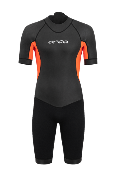 Orca Vitalis Mens Openwater Shorty Wetsuit  - Black/Orange