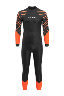 Orca Zeal Hi-Vis Mens Openwater Wetsuit - Black/Orange