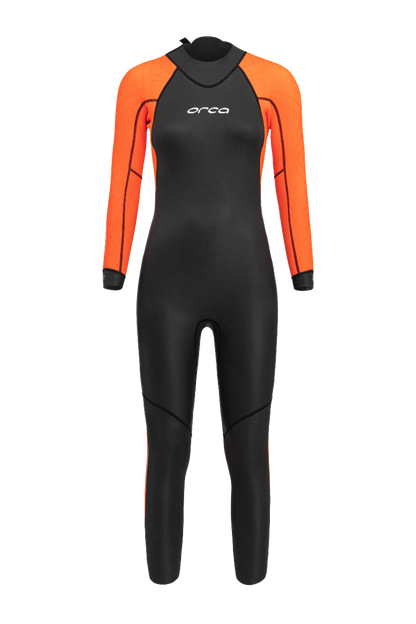 Orca Vitalis Hi-Vis Womens Openwater Wetsuit - Black/Orange