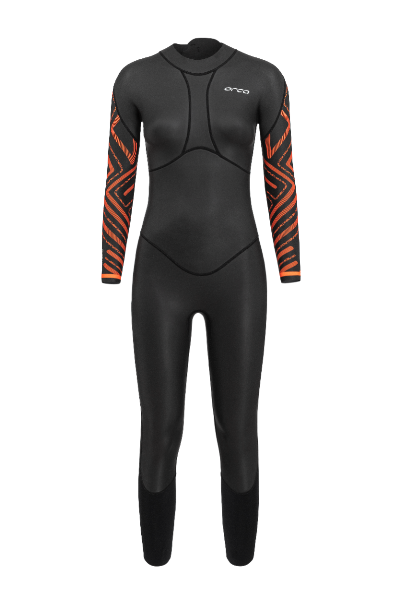 Orca Vitalis Breastroke Womens Openwater Wetsuit - Black/Orange
