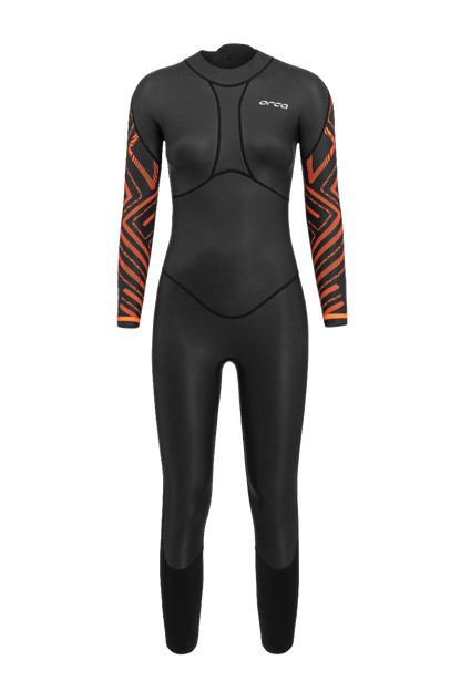 Orca Vitalis Breastroke Womens Openwater Wetsuit - Black/Orange