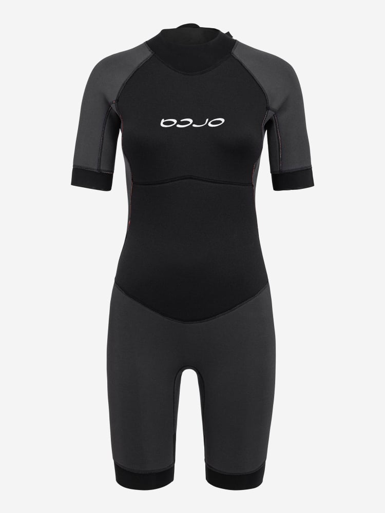 Orca Vitalis Women's Openwater Shorty Wetsuit 2026 - Black/Orange