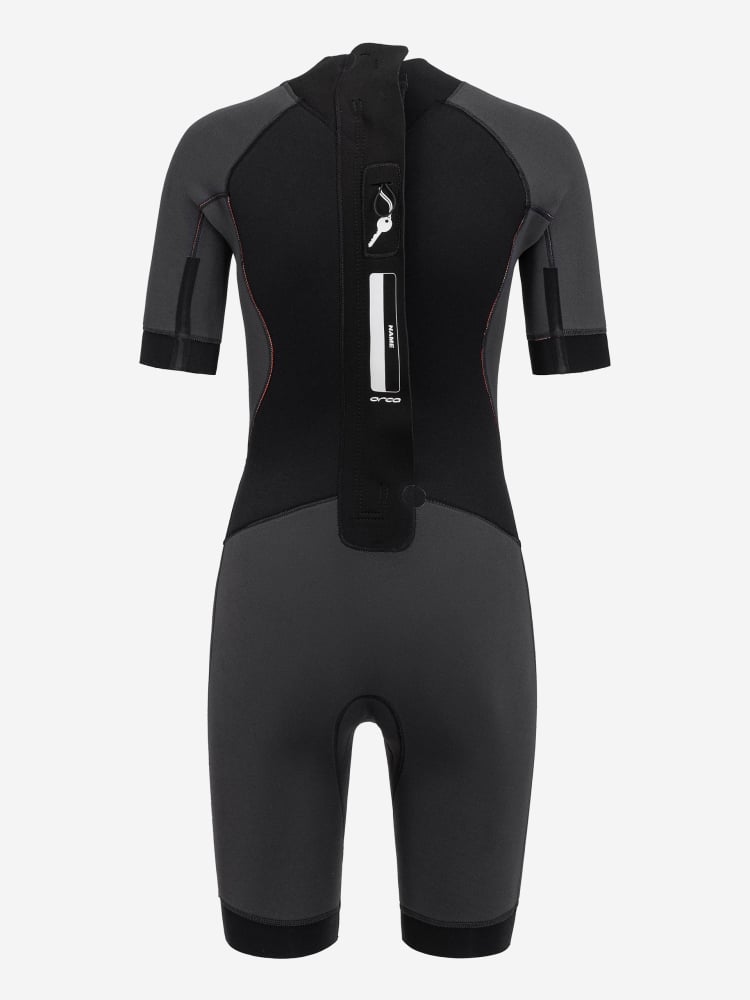 Orca Vitalis Women's Openwater Shorty Wetsuit 2026 - Black/Orange