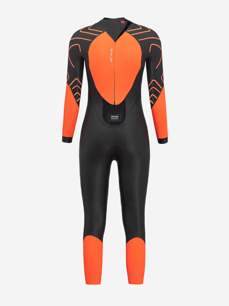 Orca Zeal Hi-Vis Women's Openwater Swim Wetsuit - Black/Orange
