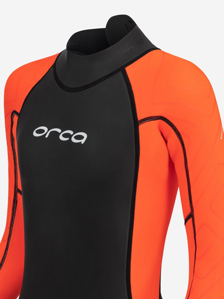 Orca Vitalis Squad Hi-Vis 2/5mm Junior Openwater Wetsuit 2025 - Orange/Black