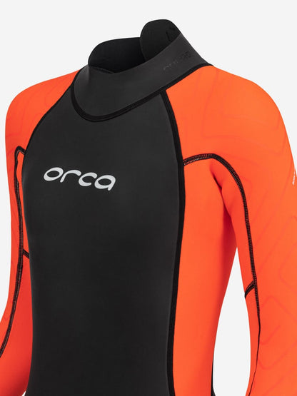 Orca Vitalis Squad Hi-Vis 2/5mm Junior Openwater Wetsuit 2025 - Orange/Black