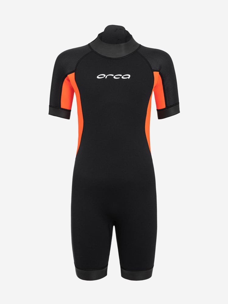 Orca Vitalis Squad Shorty Junior Openwater Wetsuit - Black/Orange