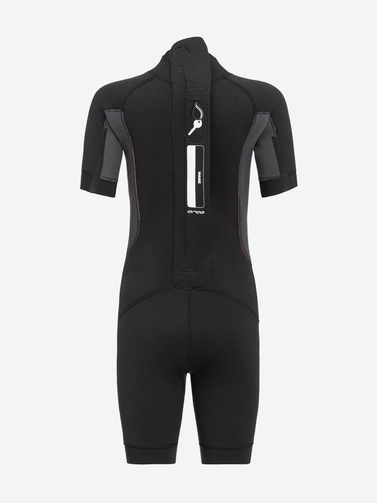Orca Vitalis Squad Shorty Junior Openwater Wetsuit 2025 - Black/Orange